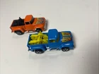 Hot Wheels Vintage Blackwall 1973 "Hi-Tail Hauler" Trucks Lot(2) Orange And Blue