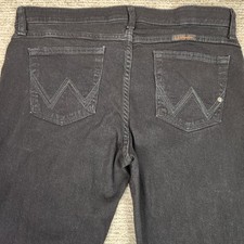Wrangler Q Baby Womens 11/12x30 Black Ultimate Riding Jeans No Gap Waist Western