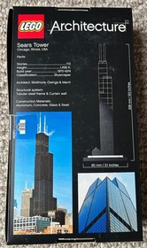 **RARE** LEGO ARCHITECTURE: Sears Tower Chicago not Willis 21000 New Sealed NISB
