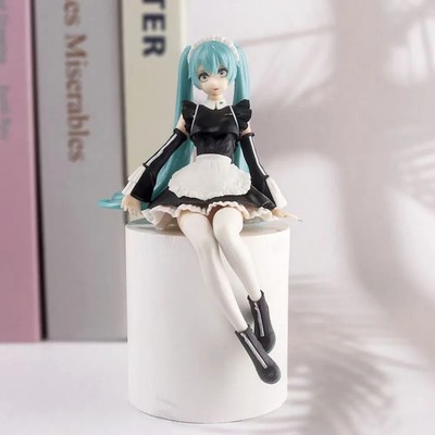 14cm New Anime Hatsune Miku Virtual Singer Manga Sitting posture Model Toys comp