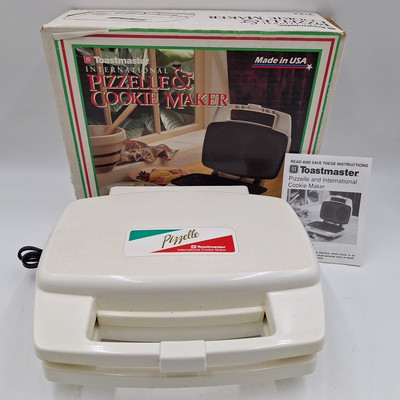 Toastmaster Pizzelle Cookie Iron Maker TWB2PIZ Italian Dessert TESTED