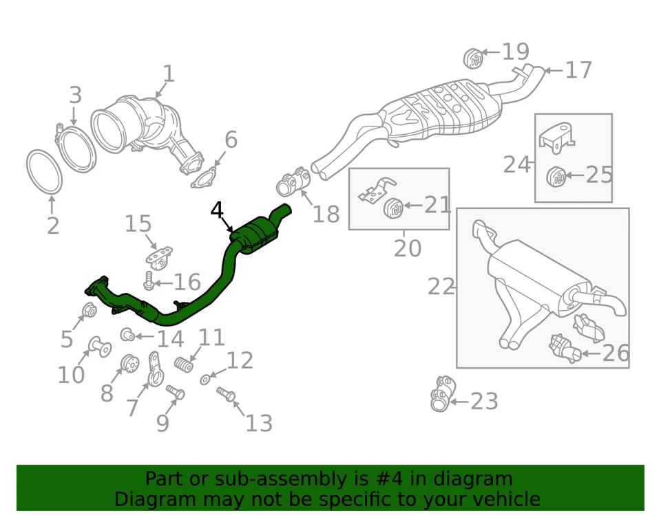 Tubo delantero original Audi 80A-253-300-N Foto 2 de 2