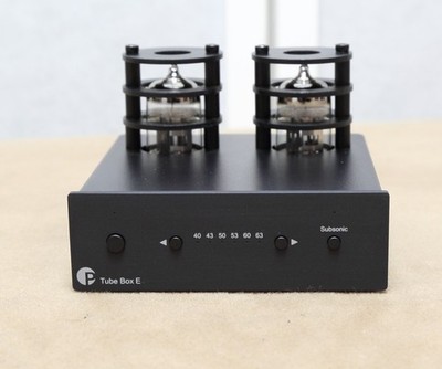 Pro-Ject Tube Box E schwarz Röhren-Phono-Vorverstärker MM+MC, flexibel anpassbar