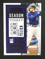 2020 Panini CONTENDERS Season Ticket Christian Yelich PURPLE FOIL #18
