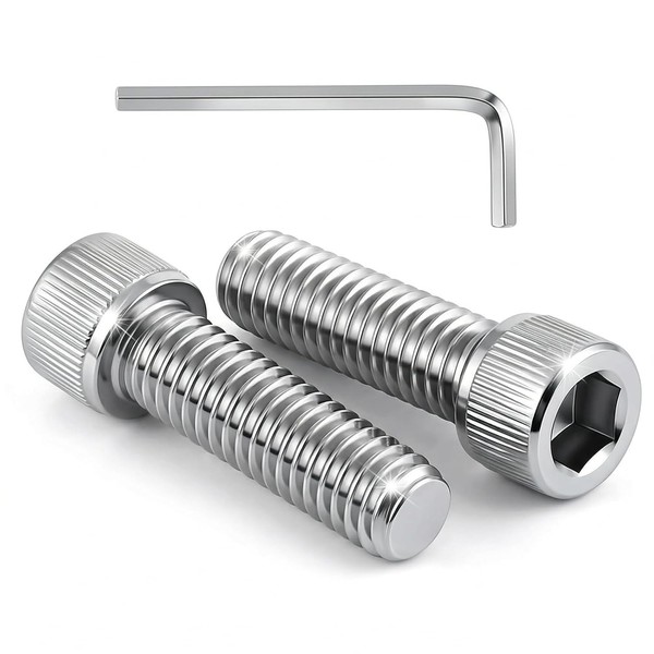 Zylinderschrauben M2X20 Edelstahl A2 V2A, Innensechskant, Flachkopf, 50 StüCk,-image