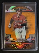 🔥Andres Gimenez 2024 Topps Triple Threads Amber 181/199 Guardians / Blue Jays