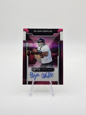 Elijiah Oehlke 2025 Leaf Optichrome Auto Prismatic Pink SP #/8 #BA-EO1