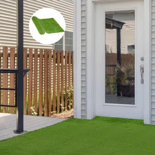 9.8x3.3ft Artificial Grass Turf Fake Mat Lawn Synthetic Backed Drainage Hole