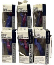 6 Maybelline Expert Eyes Plastic Eyelash Curler # 450 PLC Purple or pink pl read