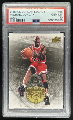 2009-10 Upper Deck Michael Jordan Legacy Hall of Fame Edition Gold #66 PSA 10