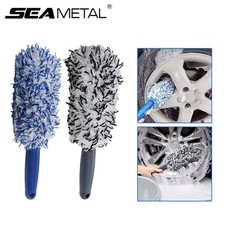 SEAMETAL Plush Car Wheel Cleaning Brush Portable Tire Rim Cleaning Tool for Car