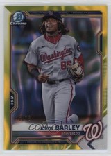 2021 Bowman Draft Chrome Yellow Lava Refractor 46/75 Jordy Barley #BDC-6 sy5