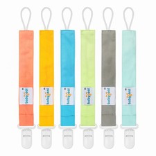 babygoal Neutral Pacifier Clips, 6 Pack Paci Holder Clip Leashes Fits for Mos...