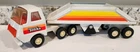 Vintage Metal Tonka Truck Belly Bottom Dump White Orange 10 Wheel Very Good Cond