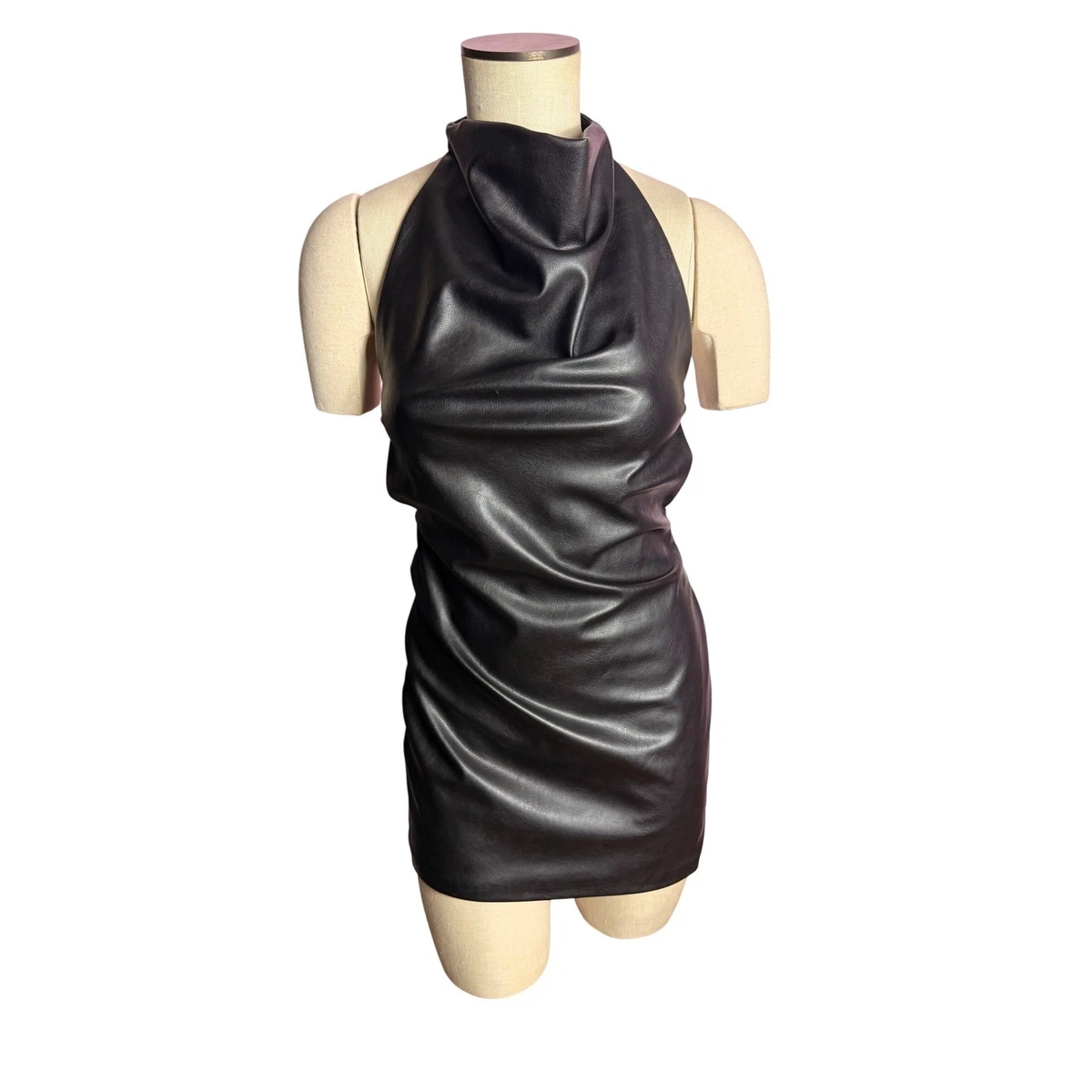 Zara Faux Leather Dresses for Women for sale