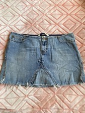 Womens Y2k Abercrombie and Fitch Mini Denim Skirt Size 4 Light Wash