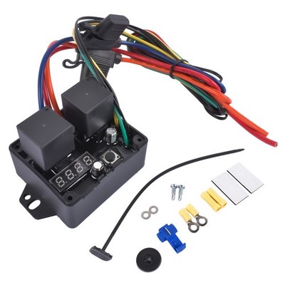 0444 for 12V 24V Radiator Single Dual Fan System Digital Fan Controller Kit