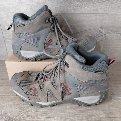 Merrell Accentor 3 Boots Mens 9 Gray Mid Waterproof Outdoor Hiking Trail Shoes