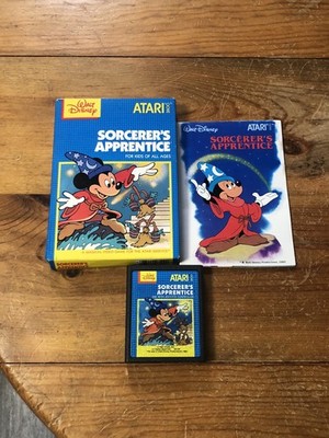 Atari 2600 Disney Sorcerer's Apprentice Complete In Box CIB w POSTER Manual