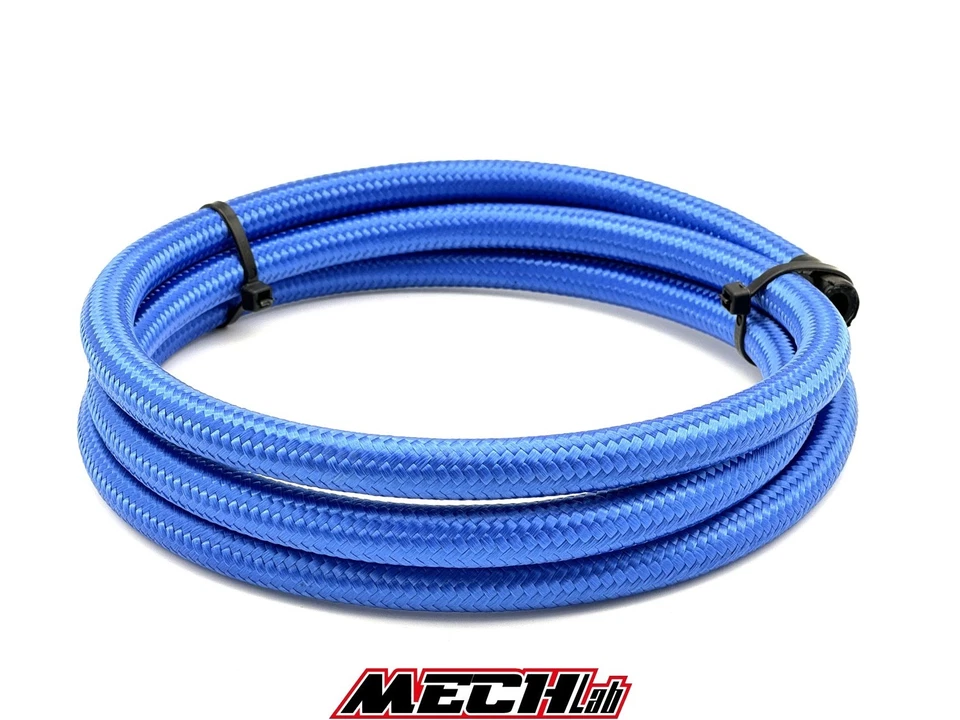 tubo benzina aeronautico BLU rinforzato in treccia metallica carburante AN4 5mm - Bild 1 von 2