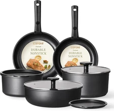 Pots and Pans Set Non Stick, Cookware Set Detachable Handle, Nonstick Induction 