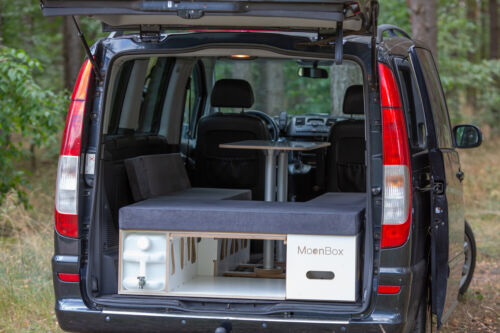 MoonBox caja de camping sistema de sueño cocina camping VW furgoneta tipo 119 blanco - Imagen 1 de 12