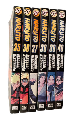 Lot of 6-Naruto Shonen Jump Manga Books Lot #35-40 Graphic Viz