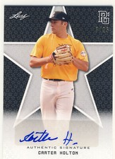 CARTER HOLTON 2020 Leaf Perfect Game PG National Showcase Black AUTO /25 BRAVES