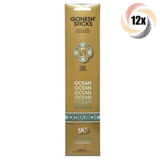 12x Packs Gonesh Extra Rich Incense Sticks Ocean Scent | 20 Sticks Each