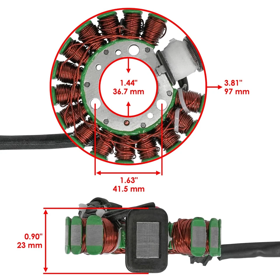 Estator para Yamaha TW200 TW-200 Tralway 200 2001 2002 2003 2004 2005 2006-2021 Foto 2 de 4