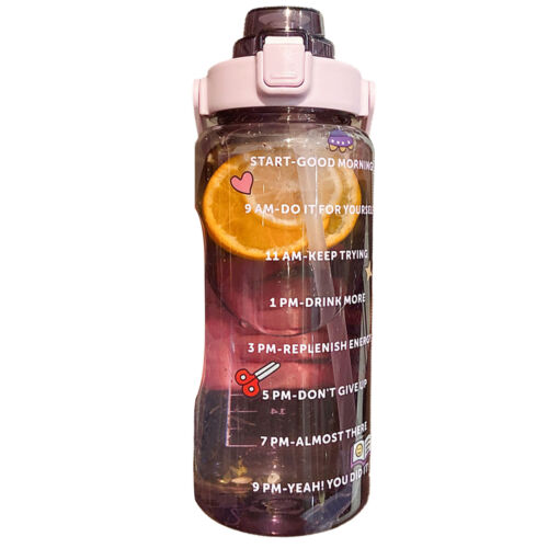 2l Trinkflasche Mit Aufklebern Auslaufsicheres Fassungsvermögen Etikett - Bild 1 von 16