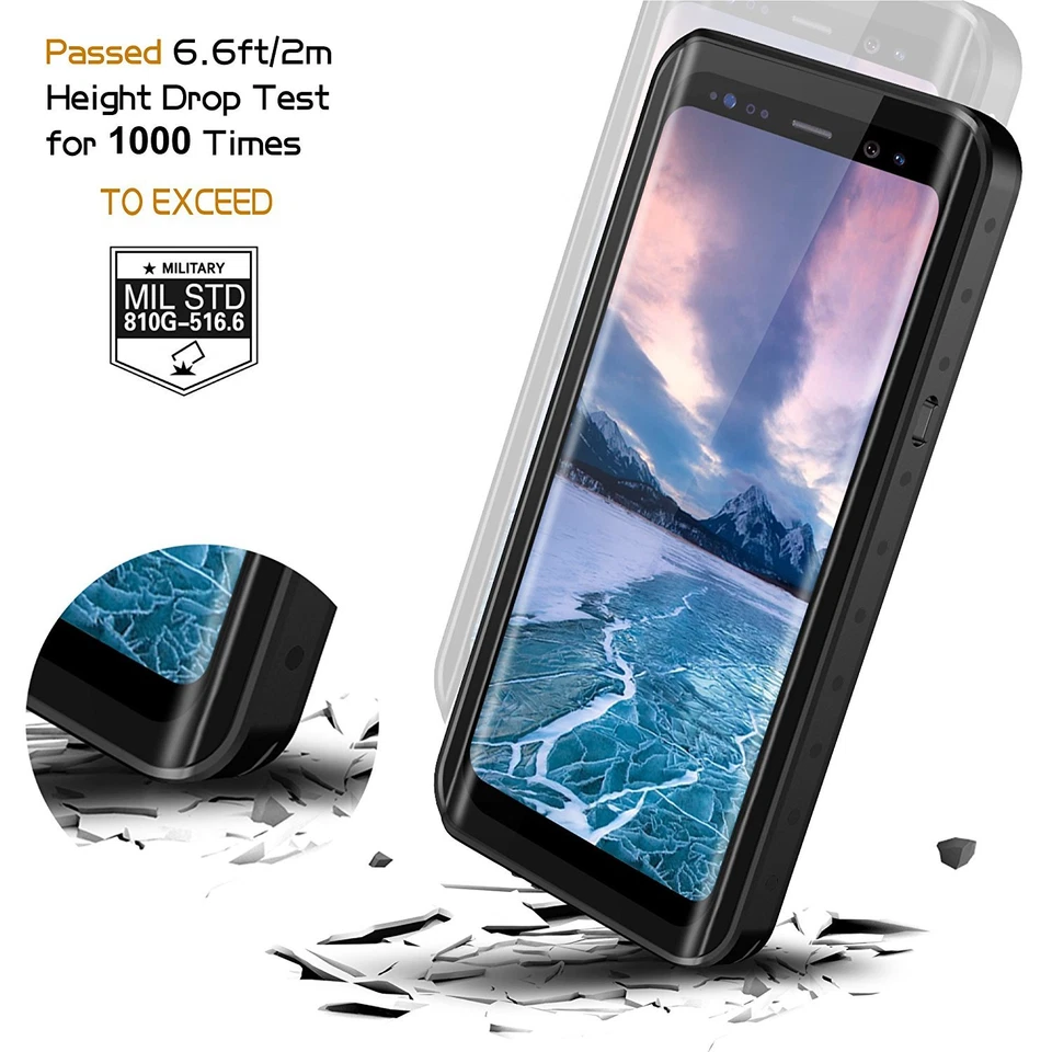 For Samsung Galaxy S8 Plus Waterproof Case Cover with Built-in Screen Protector - Image 4 of 4