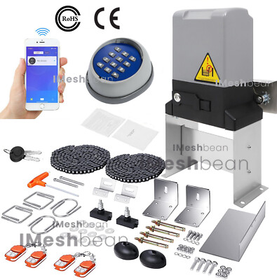Sliding Electric Gate Opener Automatic Motor APP & Remote Kit Heavy Duty Chain