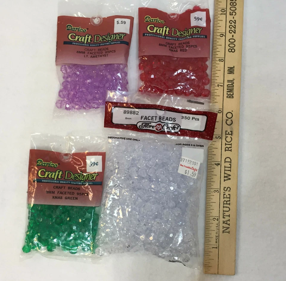 Bead Lot Multi Color Assortment w/ Clear Plastic Storage Box & Beading Needles - Image 4 of 4