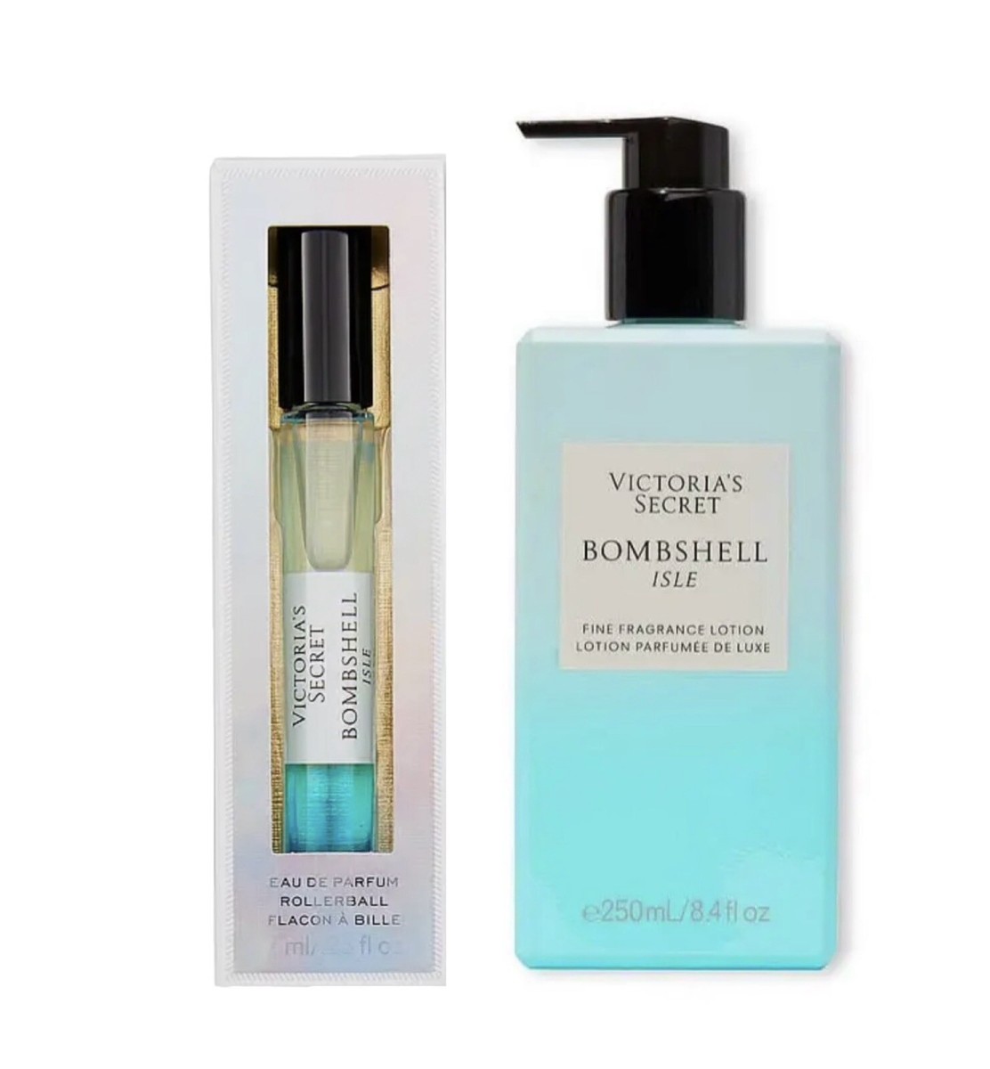 Victoria's Secret Bombshell Isle Rollerball Perfume & Body Lotion