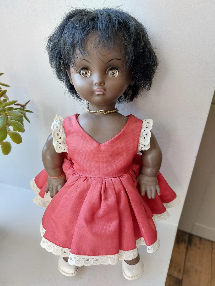 Aeromdale Poupée noire pour fille de 30 cm avec bandeau - Combinais