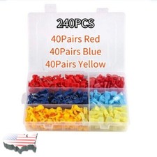 Quick Splice T-Tap Insulated Crimp Terminals Kit Spade Wire Connectors US 240Pcs