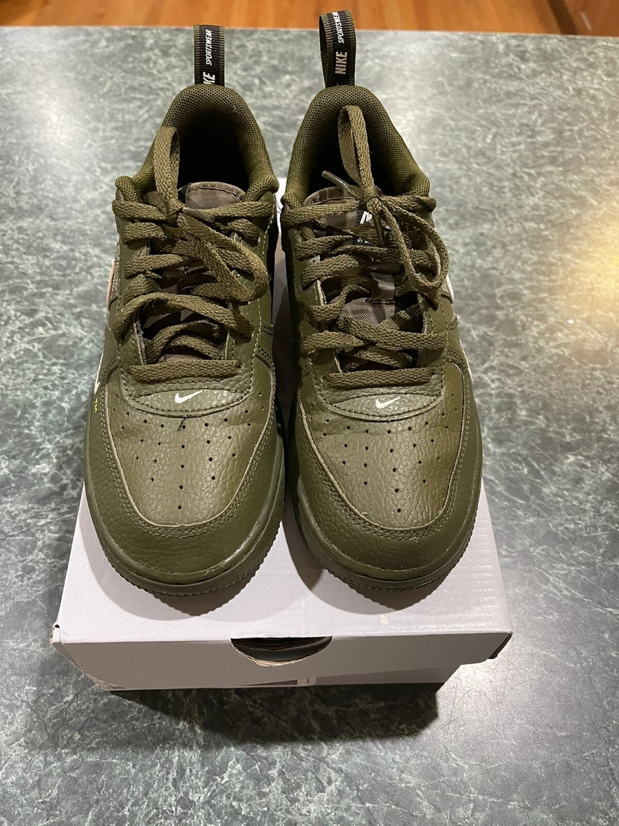 Nike Airforce 1 Lv8 Utility Olive Green Army Green Youth Unisex Size 3Y (w/  Box)