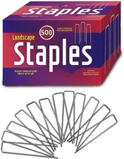 500 Landscape Fabric Staples Garden Stakes Galvanized Sod Staples 6 '' 11 Gauge