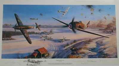 Operation Bodenplatte by Nicolas Trudgian w/COA 4 Pilot Signatures Rare 12/25 - Image 1 of 4