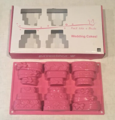 Pavonidea Wedding Cakes! Silicone Cake Candy Mold - 3 1/4 w x 2 7/8 h x 1 3/4 d