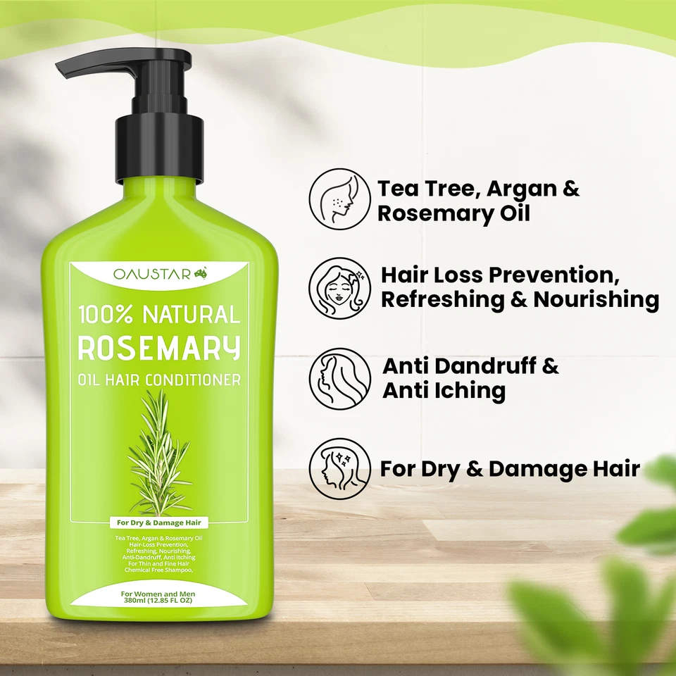 Rosemary Oil - Hair Conditioner - 100% Natural- For All Hair Types- 380ml — 第 2/4 张图片