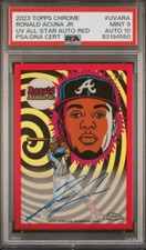 2023 Topps Chrome Ronald Acuna Jr. Ultraviolet All-Stars AUTO Red SP #1/5