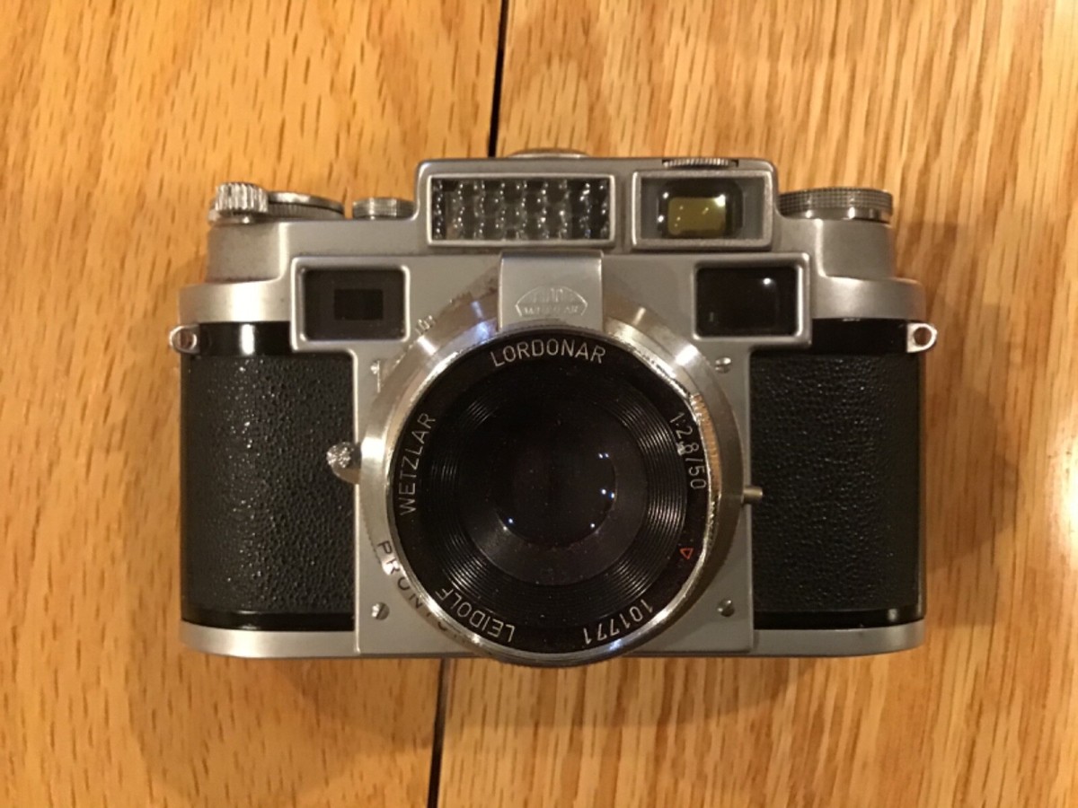 Vintage Leidolf Wetzlar Lordomat camera+ 50 lens in Prontor SVS