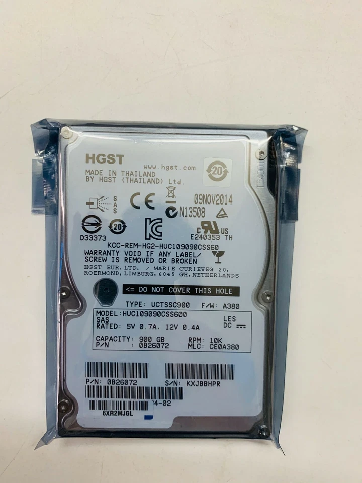 H.G.S.T HUC109090CSS600 10K 900GB SAS 2.5" SFF 6GB/s Server Hard Drive - Image 4 of 4