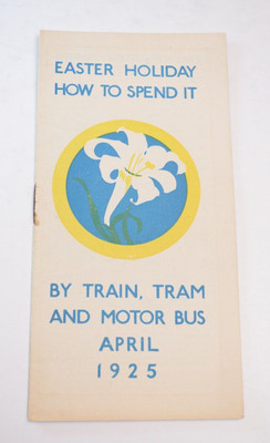 London Transport Guide Ostern April 1925 Wie man es mit Zug, Straßenbahn ausgibt 