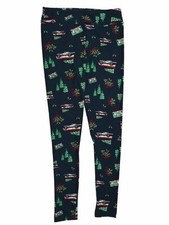 Womens Blue Christmas Trees Holiday Leggings Pants
