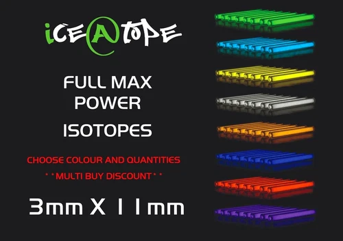 ICEATOPE 3MM X 11MM Isotopes GTLS Vials Trigalight Betalight BETALIGHTS CARP 