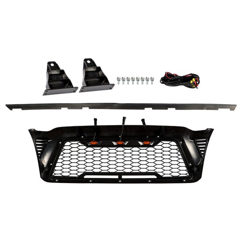 Grille Bumper Upper Grill For 2005-11 Toyota Tacoma Front Plastic Black Durable - Picture 9 of 9