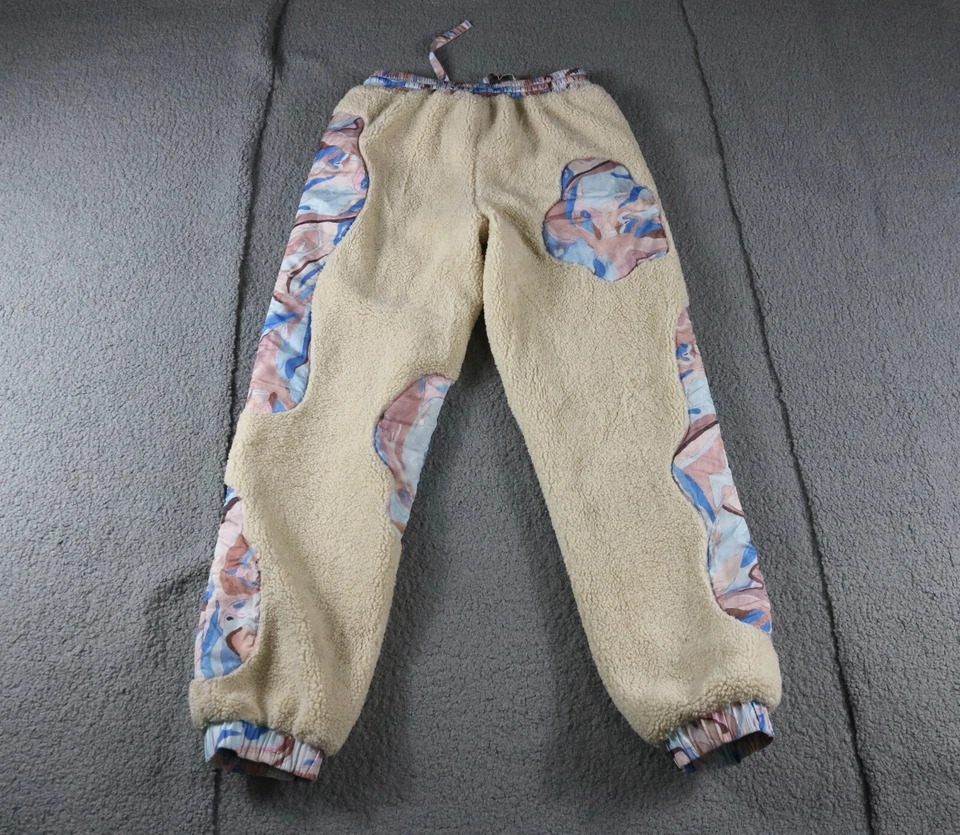 HELMSTEDT Pants Medium Multicolor Paisley Print Off-White Suave Lounge Teddy New - Image 3 of 4